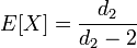 F-distribution random variable expected value formula